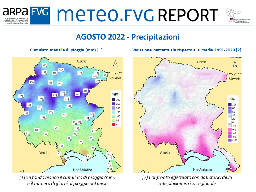 precipitazioni di agosto 2022 in fvg (cumulati men...