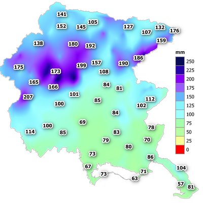 precipitazioni di aprile 2024 in fvg: cumulato men...