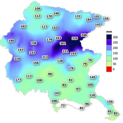 precipitazioni di giugno 2024 in fvg: cumulato men...