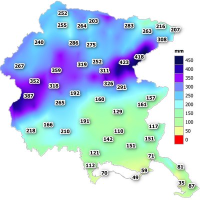 precipitazioni di luglio 2025 in fvg: cumulato men...