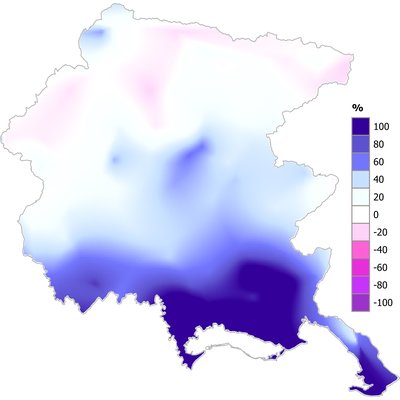 precipitazioni di settembre 2025 in fvg: variazion...
