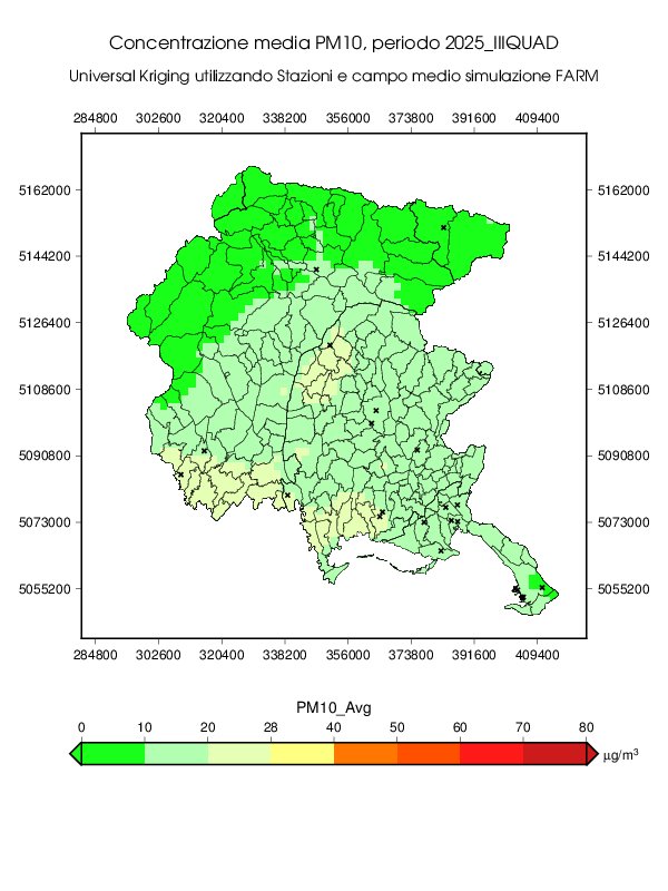 fig. 2 - concentrazione media annua di pm10.