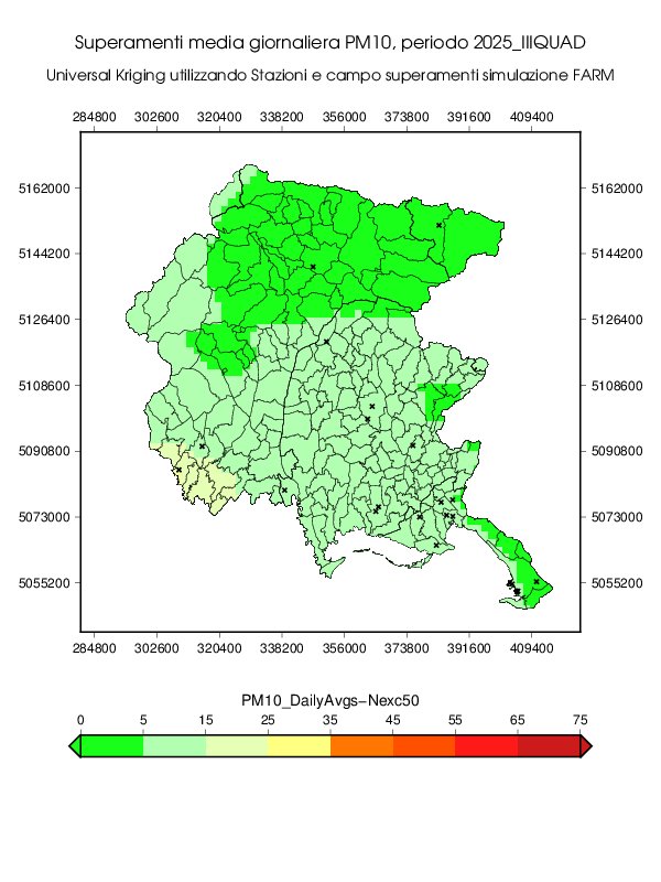 fig. 3 - numero annuale di superamenti giornalieri...
